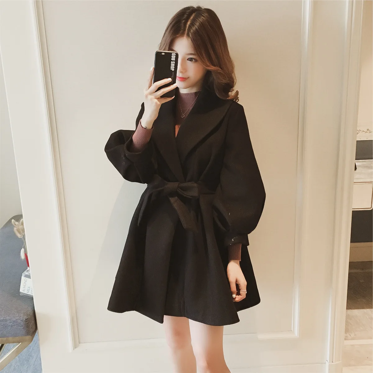2019 Women Winter Wool Blends Female Long Style Coat Jacket Girls Thick Warm Coats Ladies Open Stitch Feminino Jackets | Женская одежда