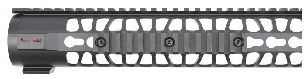 Векторная оптика KeyMod 15 дюймов поплавок один кусок Handguard Пикатинни система крепления черный подходит 5,56. 223 AR платформа винтовки