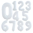 30-дюймовый гигантский фотографический шар с белыми цифрами 0, 1, 2, 3, 4, 5, 6, 7, 8, 9, большие фигурки, украшение для детского праздника