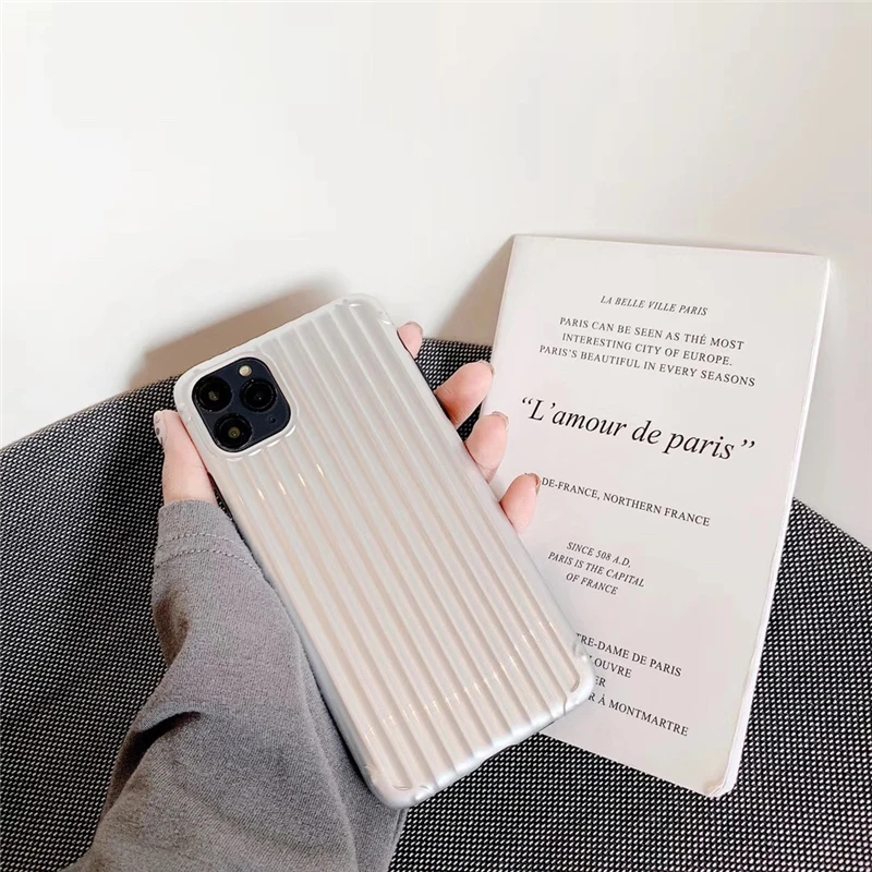 Модный крутой Серебряный Полосатый чехол для телефона iphone 6 7 8 plus s 11 11Pro Max мягкая