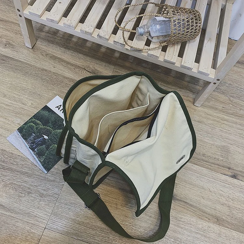 Youda Женская мода Стиль Одноцветный холщовый сумки через плечо большой емкости