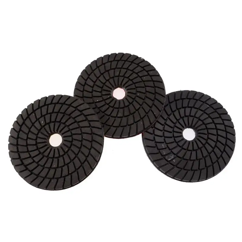 

3 шт., алмазная полировальная подушечка RIJILEI, 4 дюйма, медная, 3 ступени