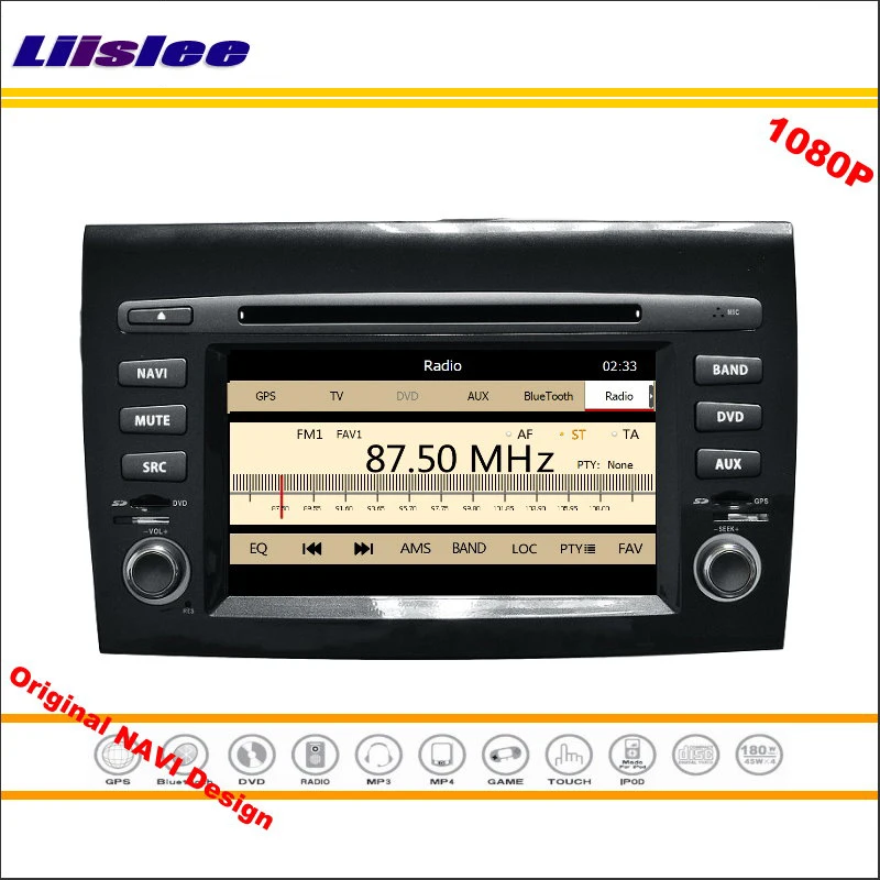Для Fiat Bravo 2007 новее автомобильное стерео радио CD DVD плеер GPS навигация