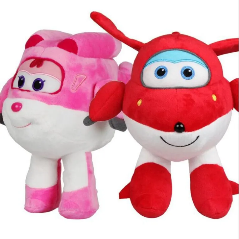 

20cm Super Wings Mini Planes Plush toyss Deformation Airplane Robots Donnie Dizzy Mira Jett Paul Grand Albert Action Figures Toy