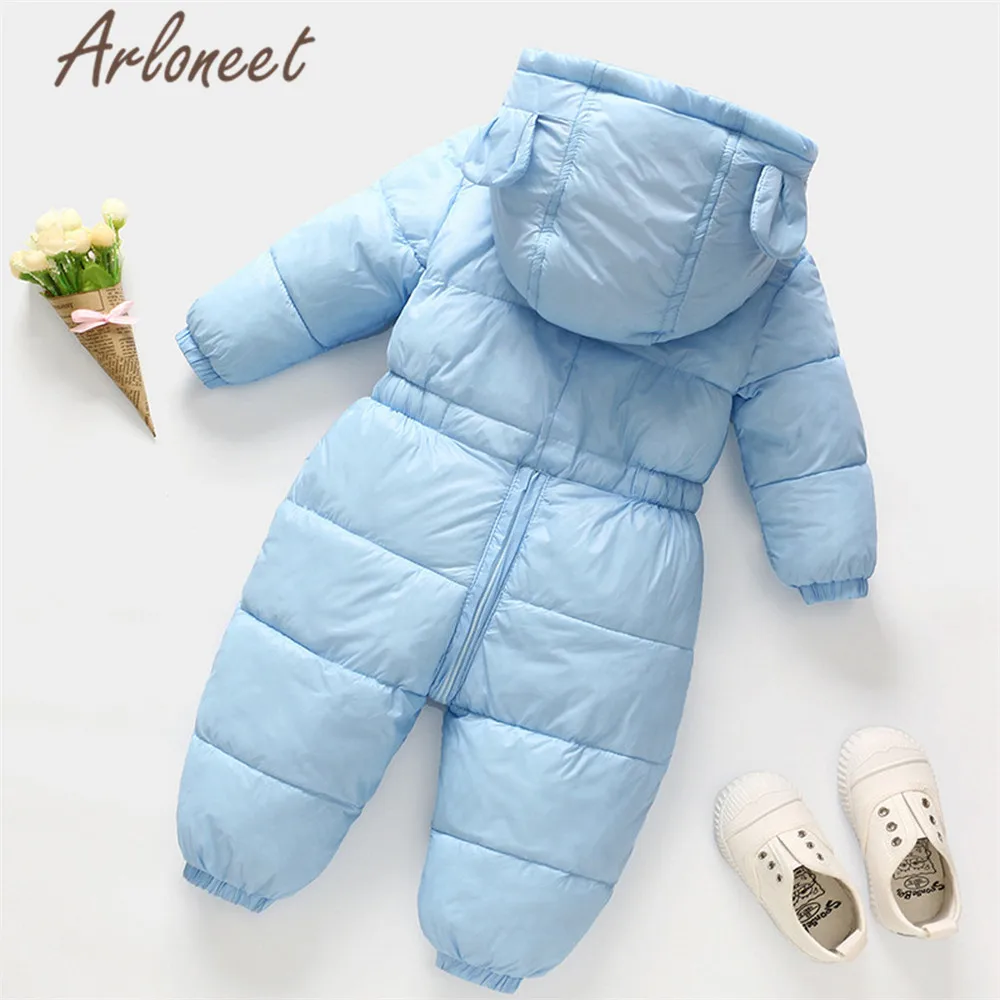ARLONEET пальто с мультяшным рисунком для новорожденных девочек зимнее комбинезон
