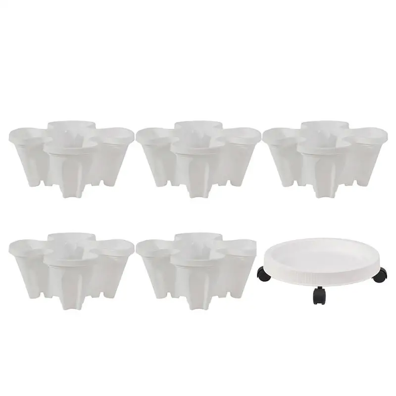 

6 Pcs Plastic Multi-Layer 3D Flowerpots Stacking Cultivation Pots For Gardening Use Flowerpot Strawberry Planting Pot Flowerpot