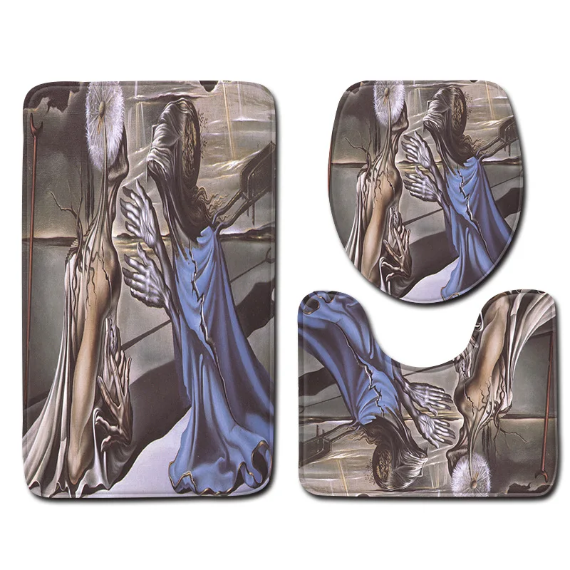 Zeegle 3 шт. коврик для ванной комплект Нескользящие Ванная комната унитаза крышка