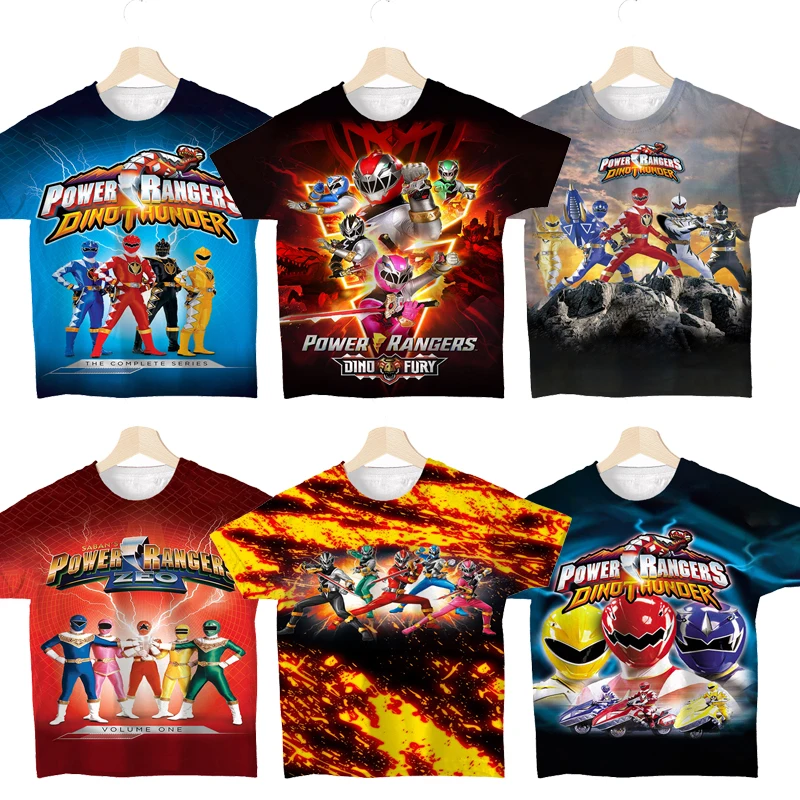 

Детские футболки Power ranger Dino Thunder с 3D принтом, Детские футболки для мальчиков и девочек, Мультяшные футболки с аниме рисунком Tops Camiseta