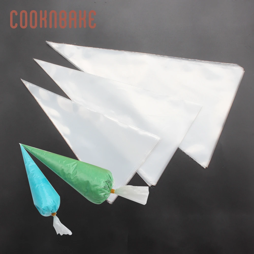COOKNBAKE 10 шт./компл. PE кондитерских мешков для крема одноразового поддона для торта кондитерский мешок советы сумка прозрачный инструмент для декорирования тортов глазировки сумки
