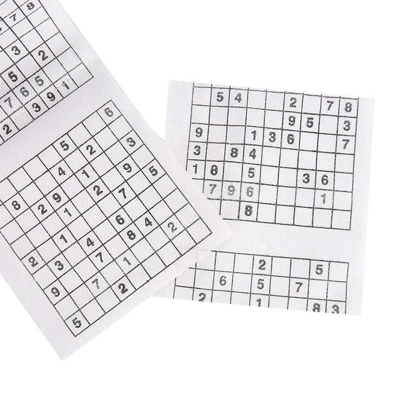 1 рулон/партия новинка 2 слойная забавная туалетная бумага с цифрами Sudoku и принтом