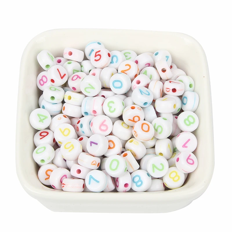 Разноцветные акриловые шарики 200 шт. 7 мм для ювелирных изделий разметка бисер