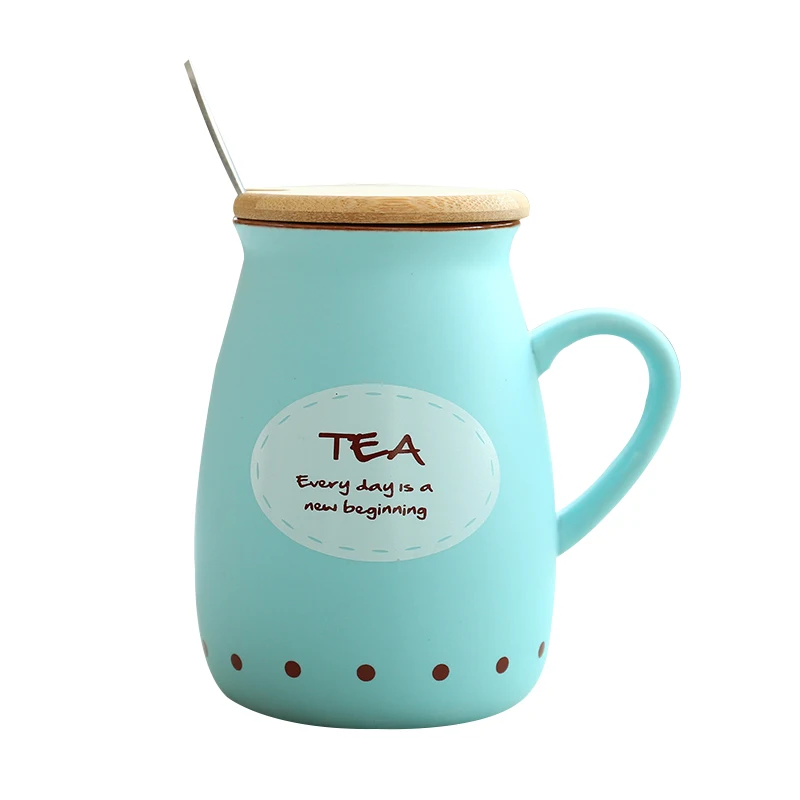 1 шт. короткая керамическая кружка с крышкой и ложкой кружки для кофе молока чая