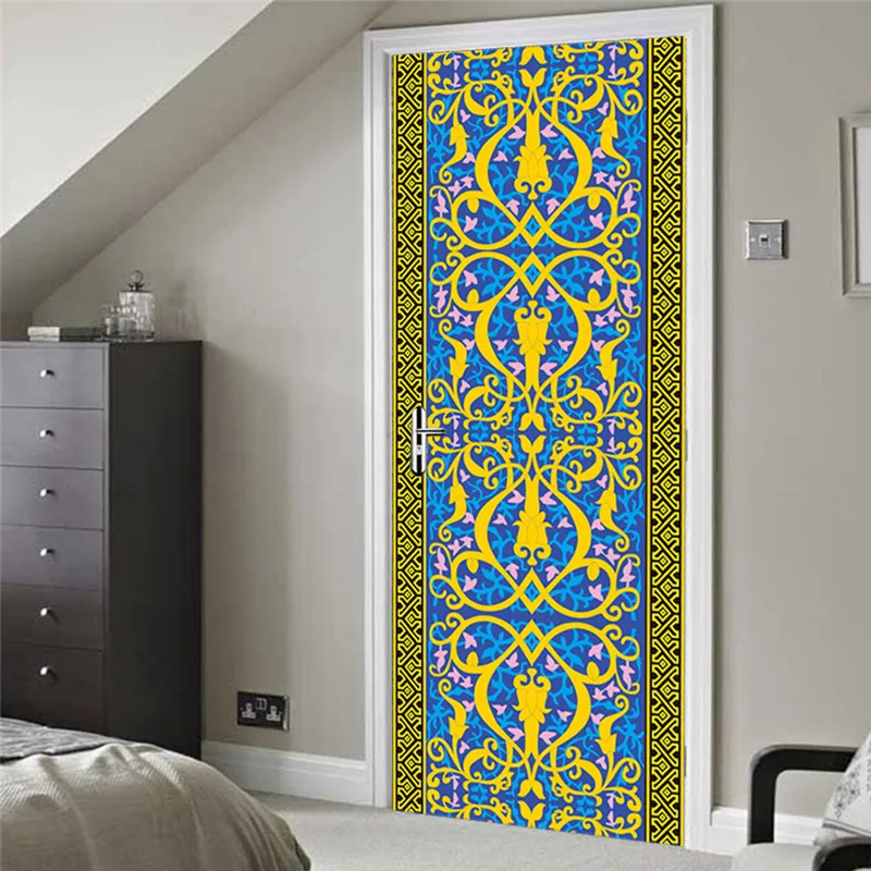 Новинка Рамадан Kareem декоративные наклейки на двери клейкие обои виниловые