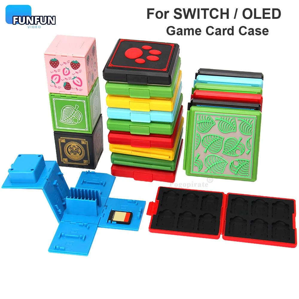 

New Protect Cover NS Game Card Case Storage Box For Nintendo Switch / OLED Game Memory Card Holder Carry Cartridge Box 12 In 1