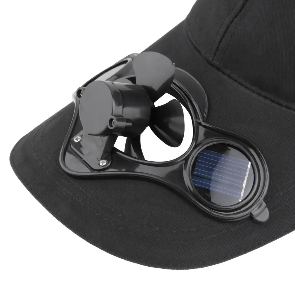 

Fishing Summer Sport Outdoor Hat Cap With Solar Sun Power Cool Fan For Cycling Energy Save No Batteries Required