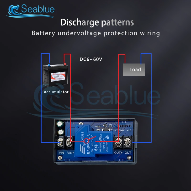 XY-CD63 12 В 24 48 30 А Модуль управления зарядкой аккумулятора Полное отключение