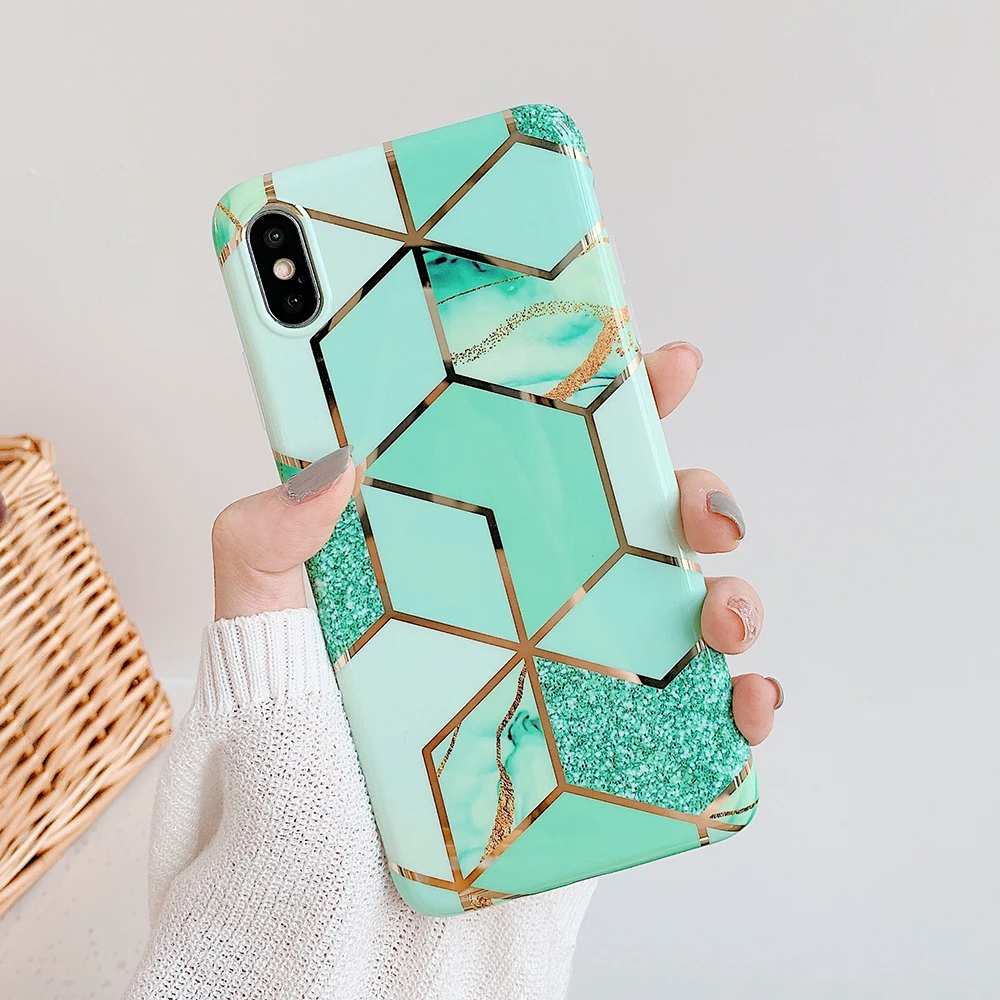 Чехол для телефона SUYACS Fantasy Dream marble для iPhone 11 Pro Max 7 8 Plus X XR XS Max 6 6S гальванический геометрический мягкий чехол-накладка - Color: P