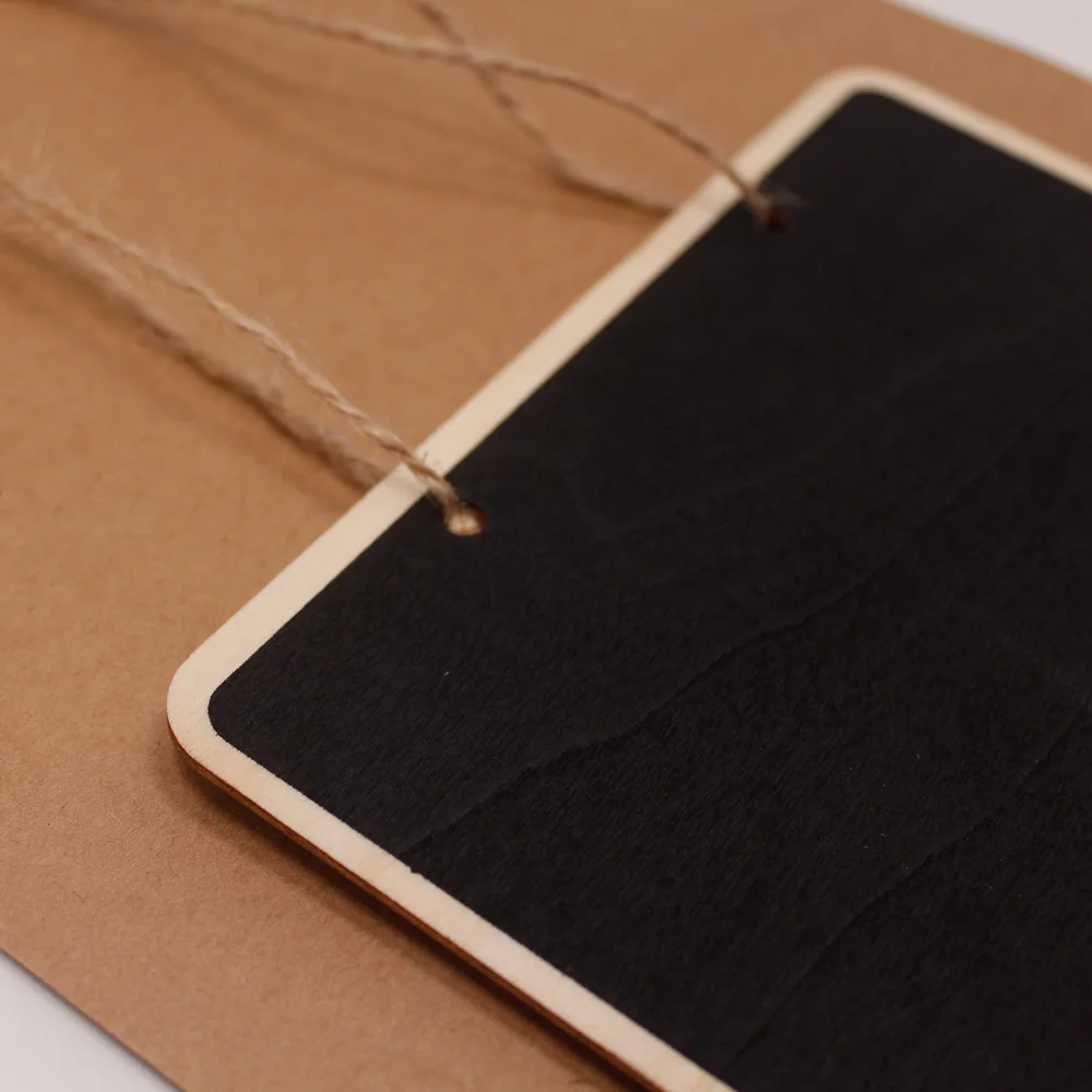 

4 PCS Mini Chalkboards Rectangular Hanging Blackboard Double Sided Chalkboard Wedding Party Table Number Place Tag Message Board