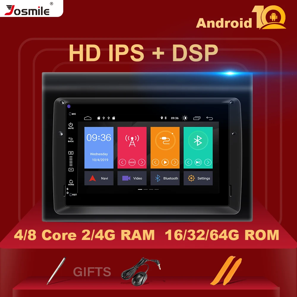 Автомобильный мультимедийный плеер 4 Гб ОЗУ 64 ПЗУ Android 10 для Fiat Ducato 2008-2015 Citroen Jumper