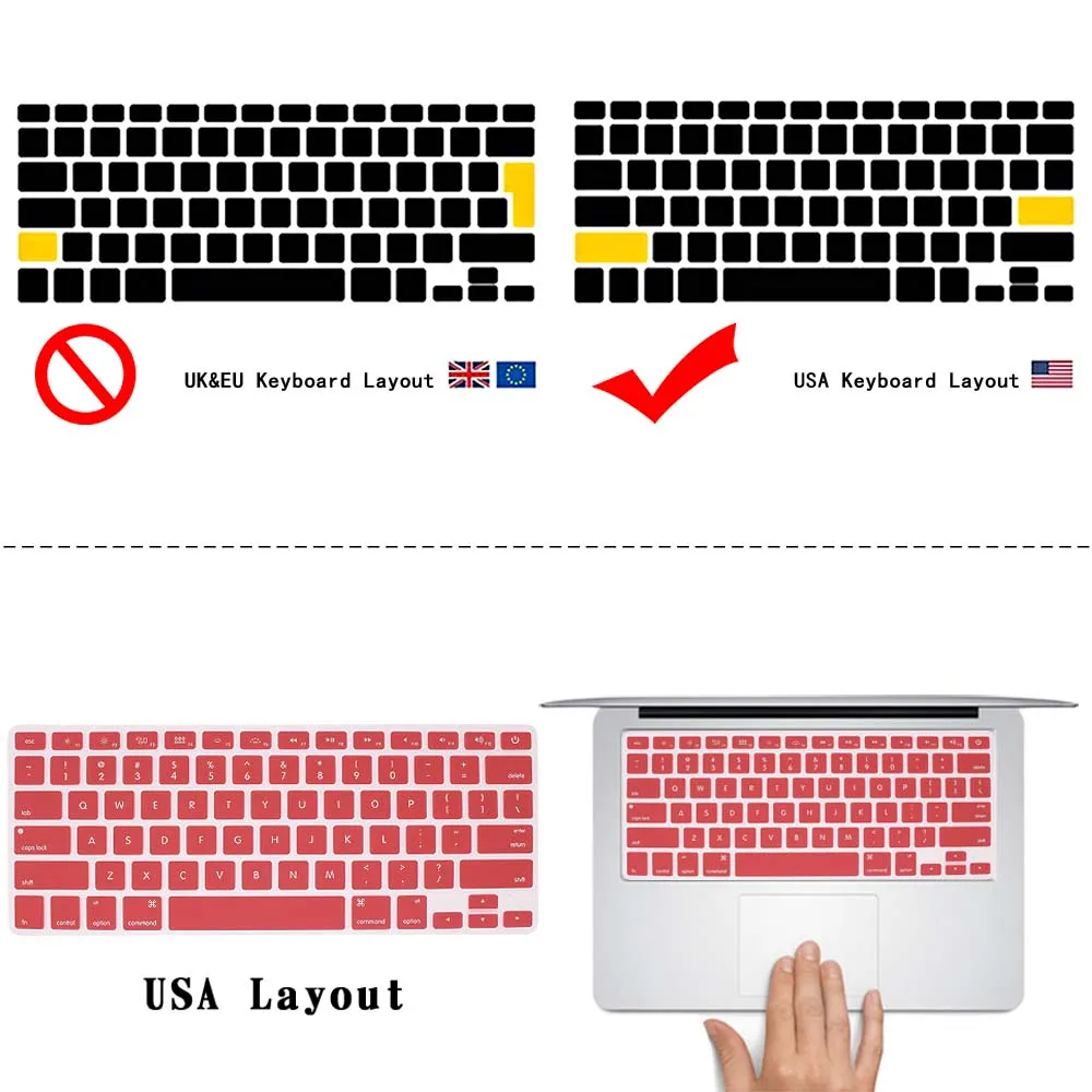 Крышка для клавиатуры ноутбука Apple Air 13 дюймов A1369 A1466/RETINA 15 A1425 A1502 A1398/PRO A1278 A1286/Macbook