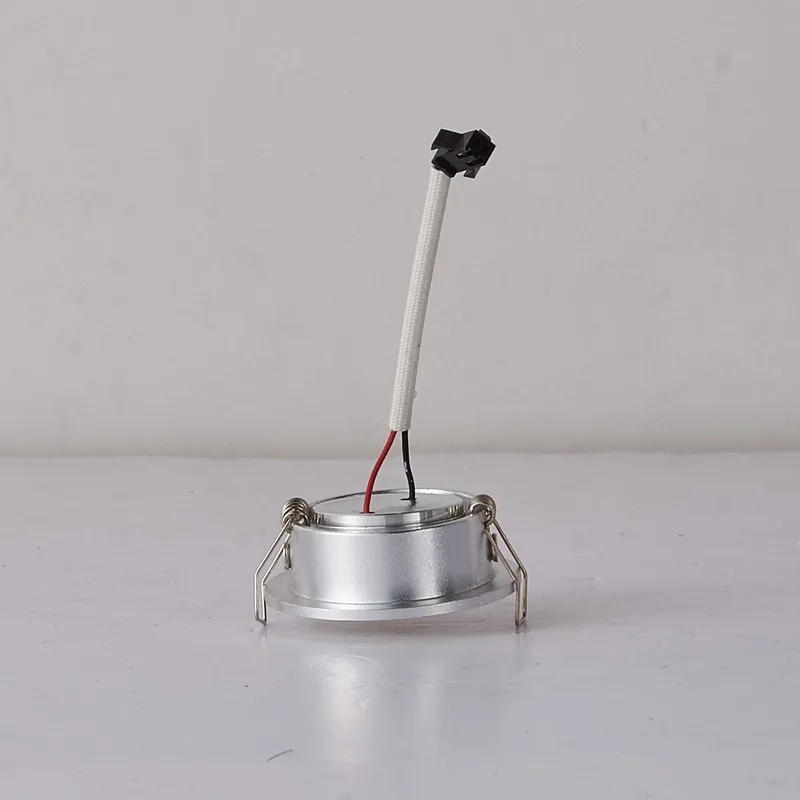 Светодиодный точечный светильник черный мини на потолок 3 Вт с отверстием