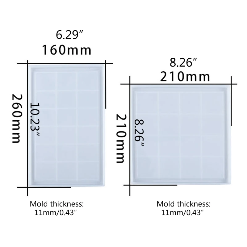 

Cup Mat Crystal Epoxy Resin Mold Tray Coaster Silicone Mould DIY Crafts Decorations Making Tool