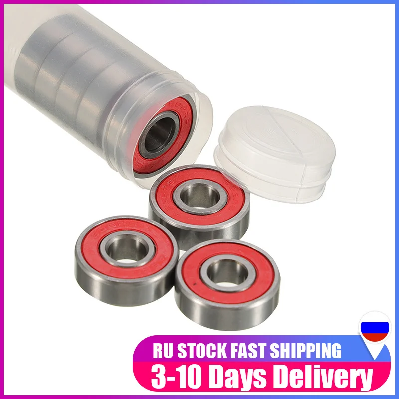 

16Pcs 608 2RS 8x22x7mm Red Skateboard Wheels ABEC9 Miniature Shafts Tool Skate Scooter Steel Bearings High Performance Roller