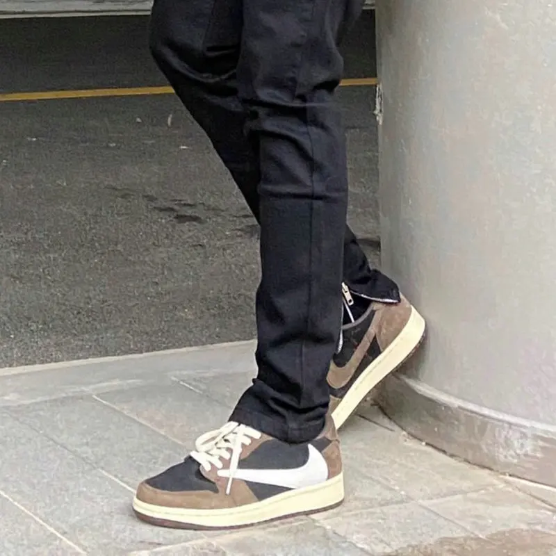 

Travis scott x ar aj 1 aj1 retro baixa alta og ts sp CQ4277-001 cactus jack masculino tnis de basquete esportes