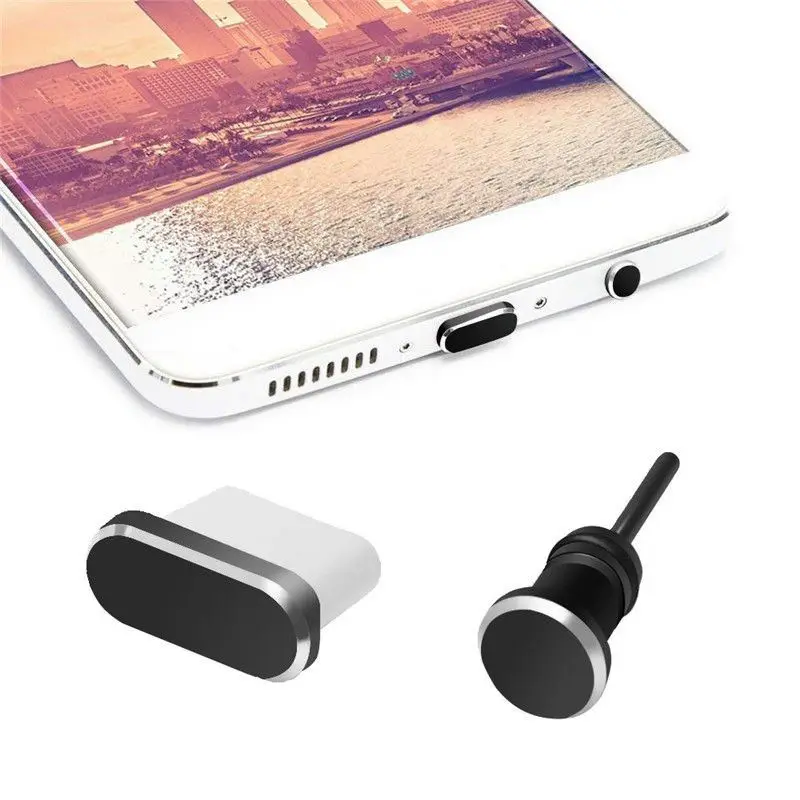Usb C алюминий затычка от пыли комплект Type зарядный порт 3 5 мм разъем для наушников