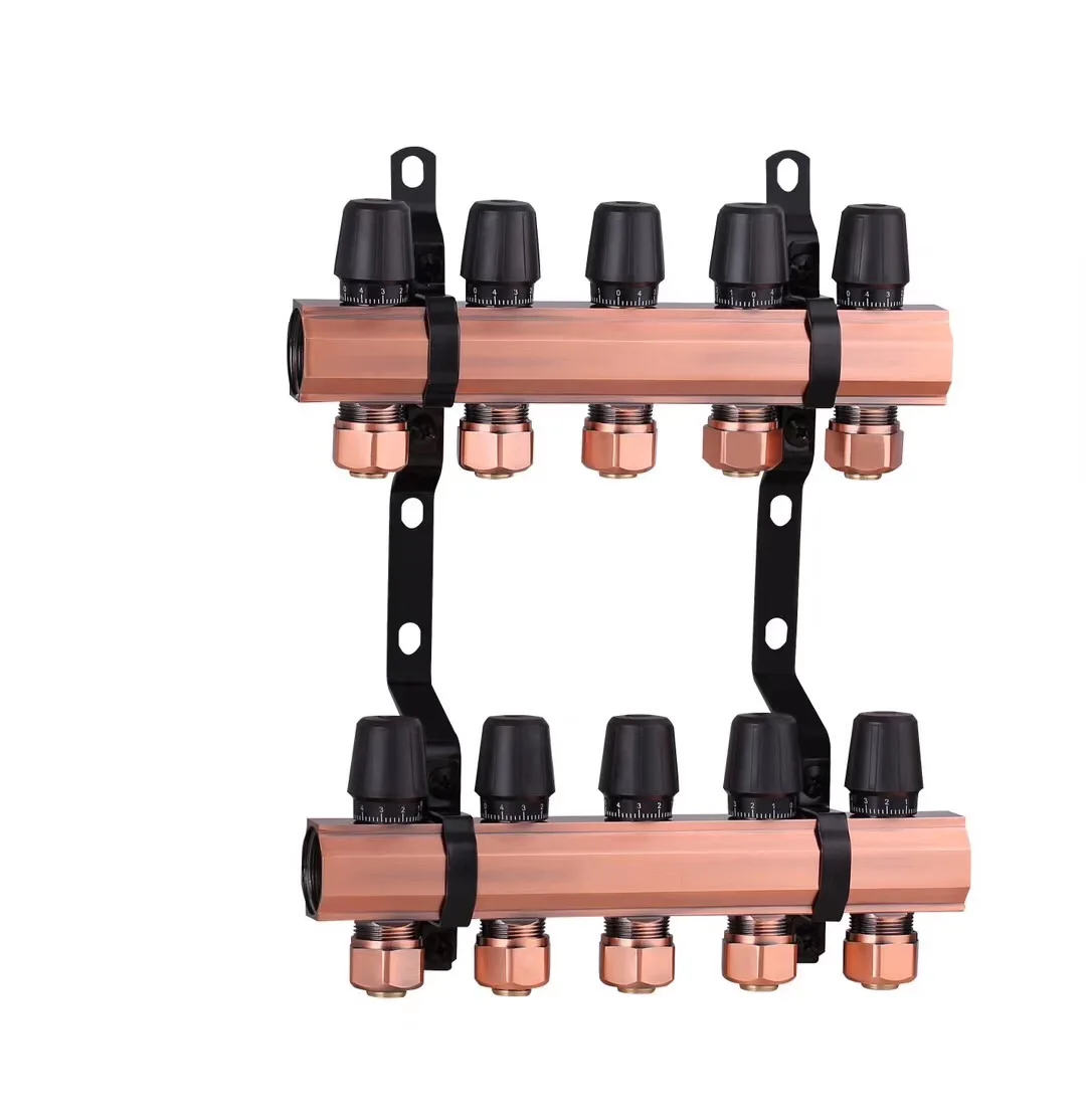 Водонагревательный манифоль из латуни на 8 портов для 1/2 pex|Трубы| |