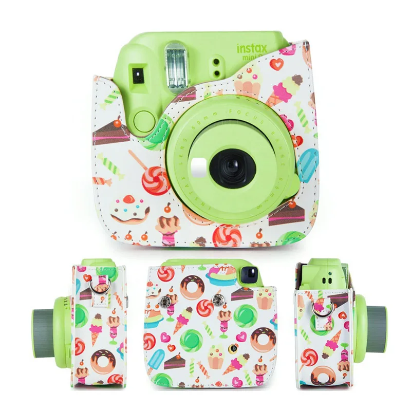Совместимый чехол для камеры Instax Mini 9 набор пончиков и мороженого с альбомом