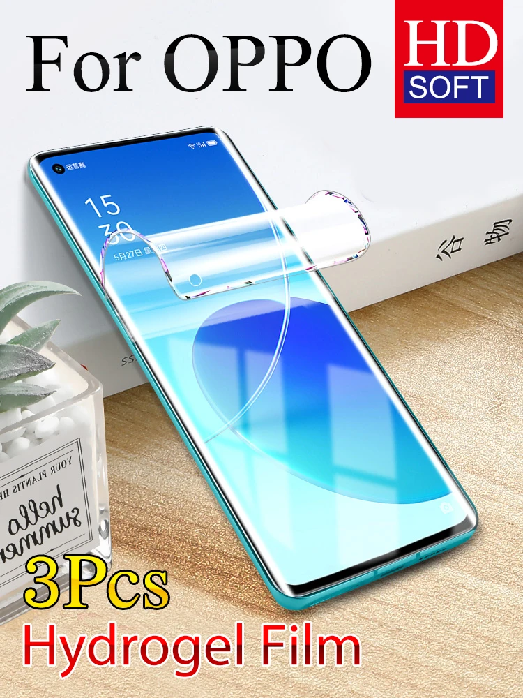 

Reno7Pro Find X5Pro X3 X2Pro Screen Protector For OPPO Reno 3 4 5Pro Reno6Pro Plus Hydrogel Film Realme GT NEO2 HD Soft Reno5Pro