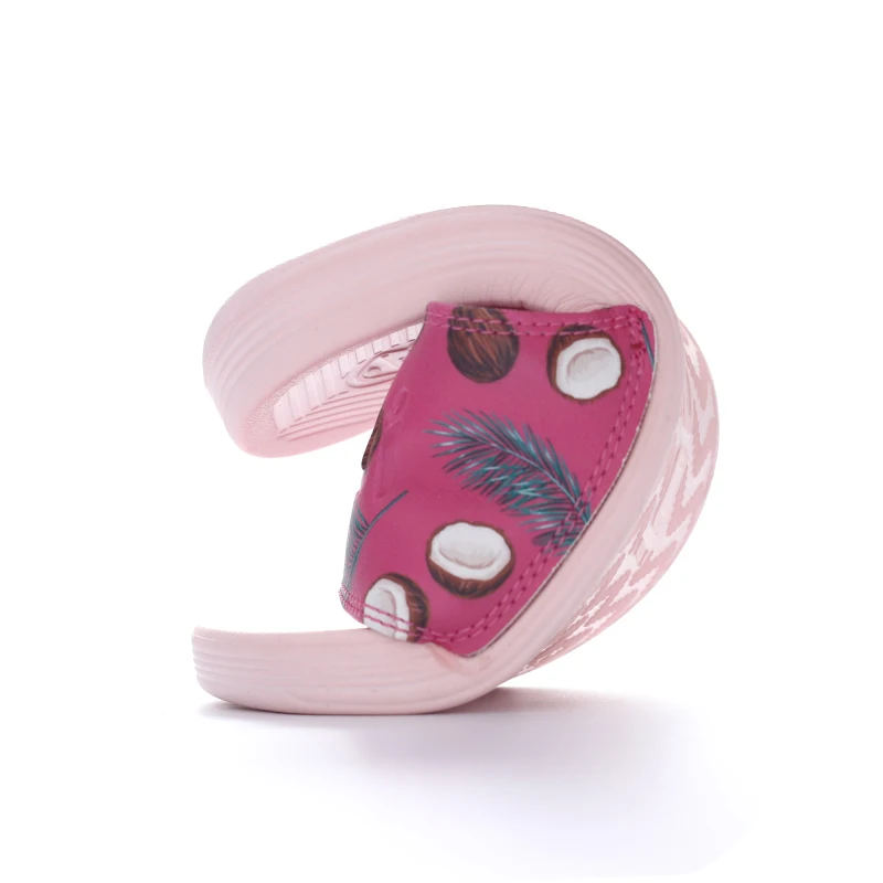 Женские летние туфли без застежки Сандалии-шлепанцы с цветами шлепанцы Пляжные