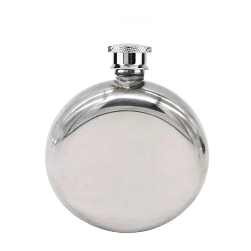 

3 Oz Portable Stainless Steel round Hip Flask Bottle Outdoor Camping Picnic Travel round Jug Bottle