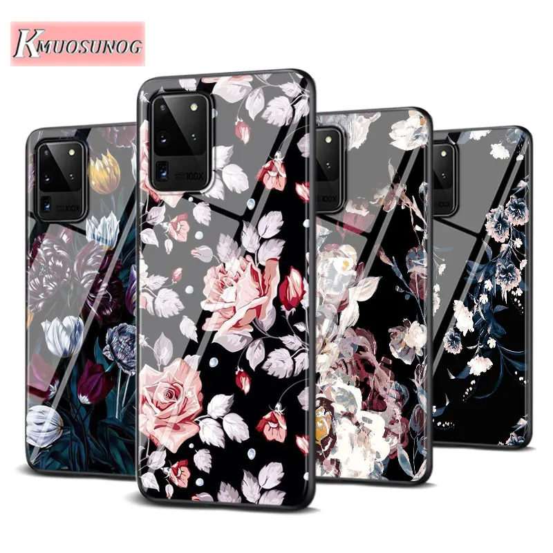 Лучший Темный цветок для Samsung Galaxy Note 10 Lite S20Ultra S20 Plus A01 A21 A51 A71 A81 A91 супер яркий чехол