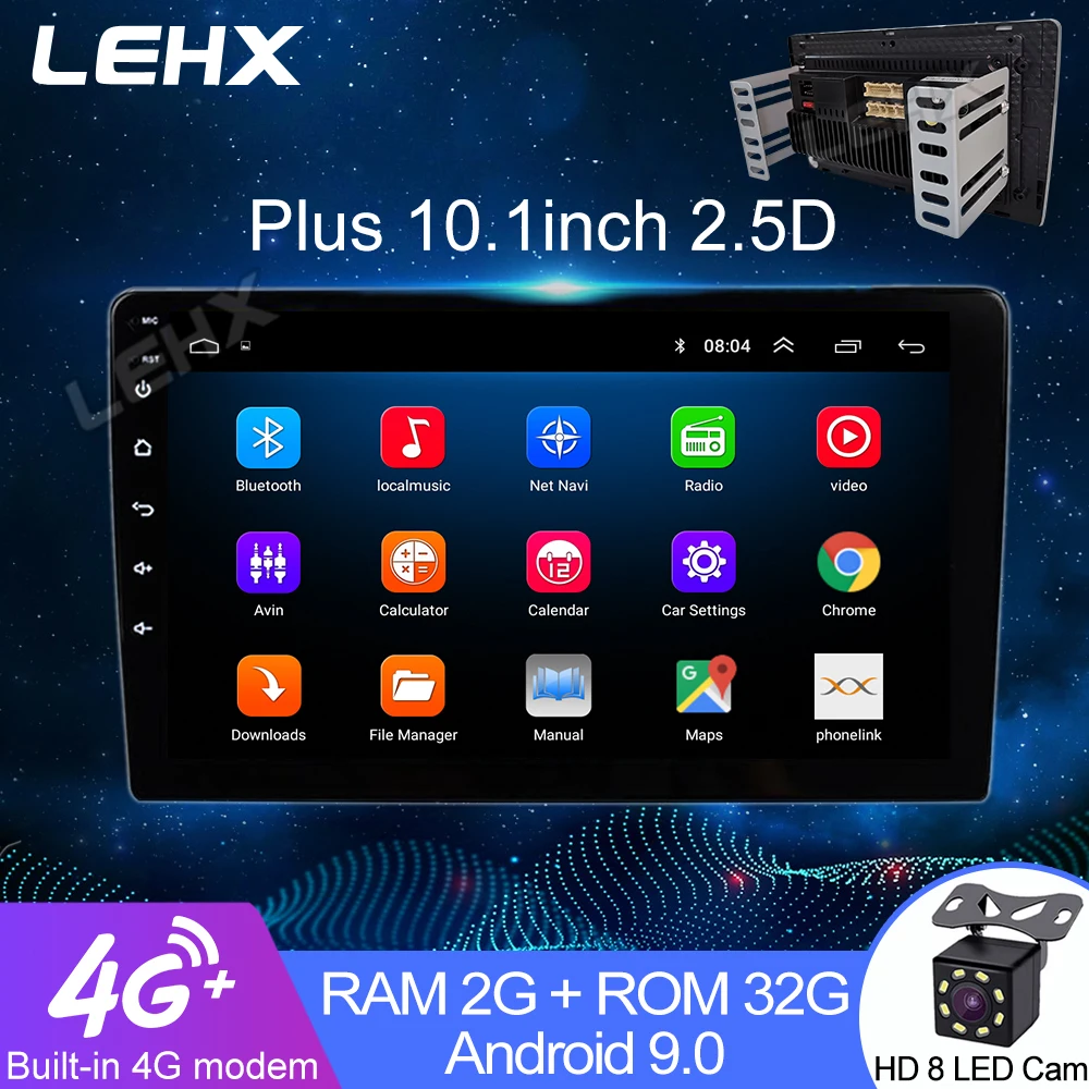 

Автомагнитола LEHX, мультимедийный плеер 2 din на Android, с 10 "экраном, GPS, Wi-Fi, dvd-проигрывателем для Toyota, Volkswagen, Hyundai, киа, Renault, Suzuki, Ford