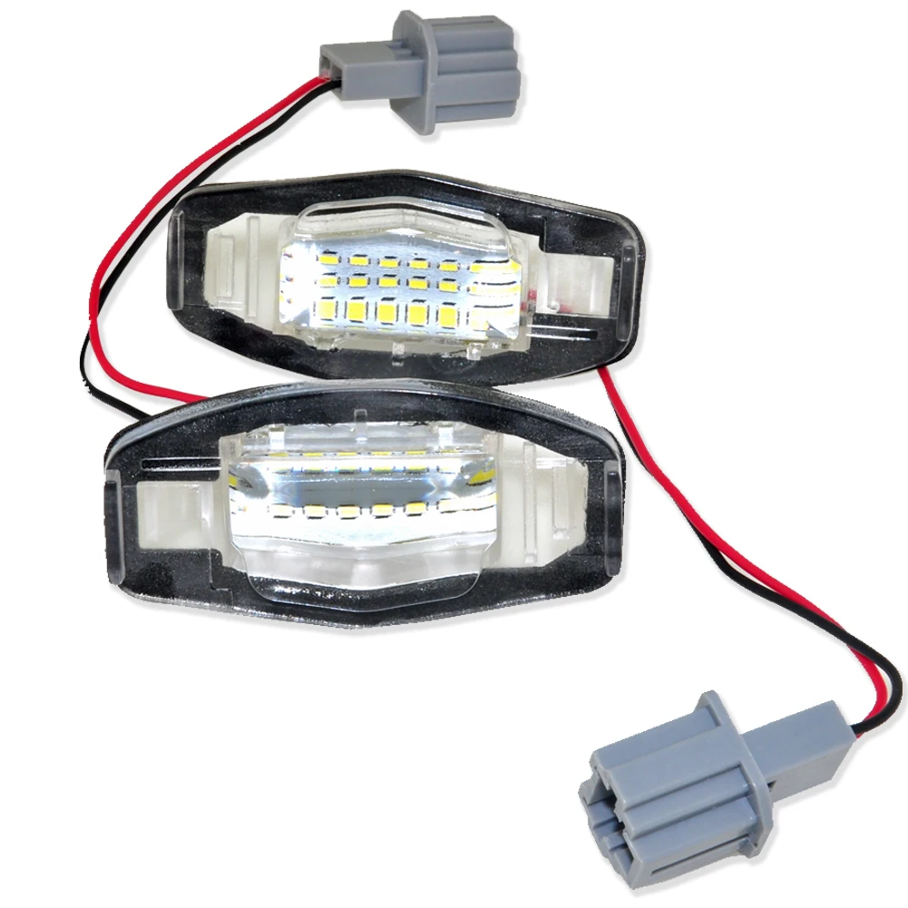 

2x White LED Rear License Plate Light Bulbs 18-SMD for Honda Accord Acura RL
