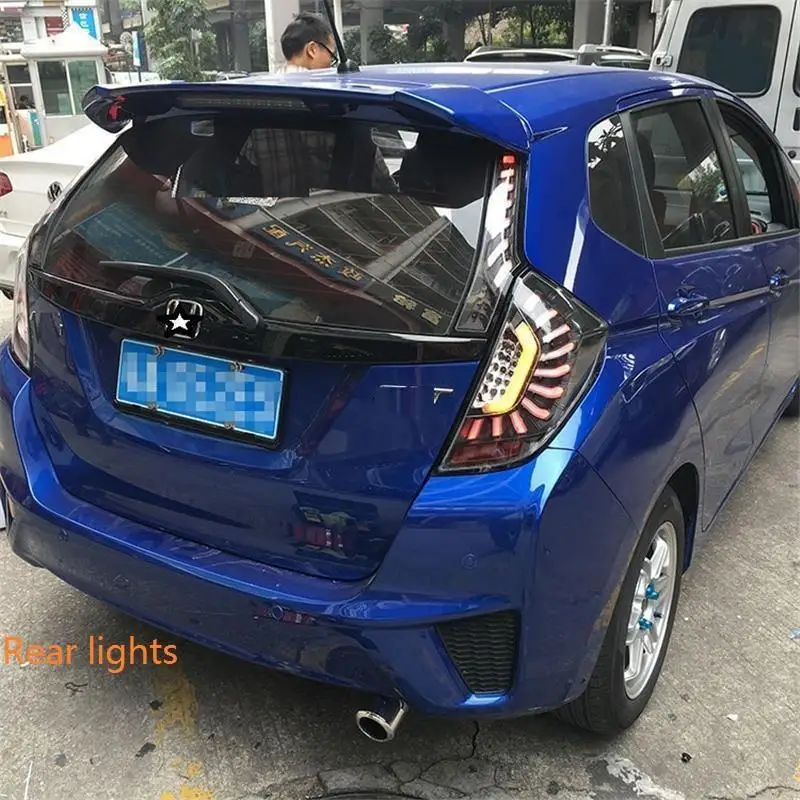 MODEL J Cob боковые поворотные сигнальные части Automovil Стайлинг авто лампы светодиодные ходовые фары Задние Автомобильные фары в сборе 14 15 16 для Honda Fit - Цвет: MODEL J
