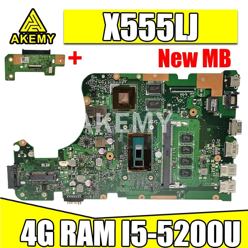 

Материнская плата Akemy X555LD 4G/I5-5200U/AS GT920M/2G REV3.6 для For Asus X555LJ X555LB X555LF X555LD X555L VM590L материнская плата для ноутбука