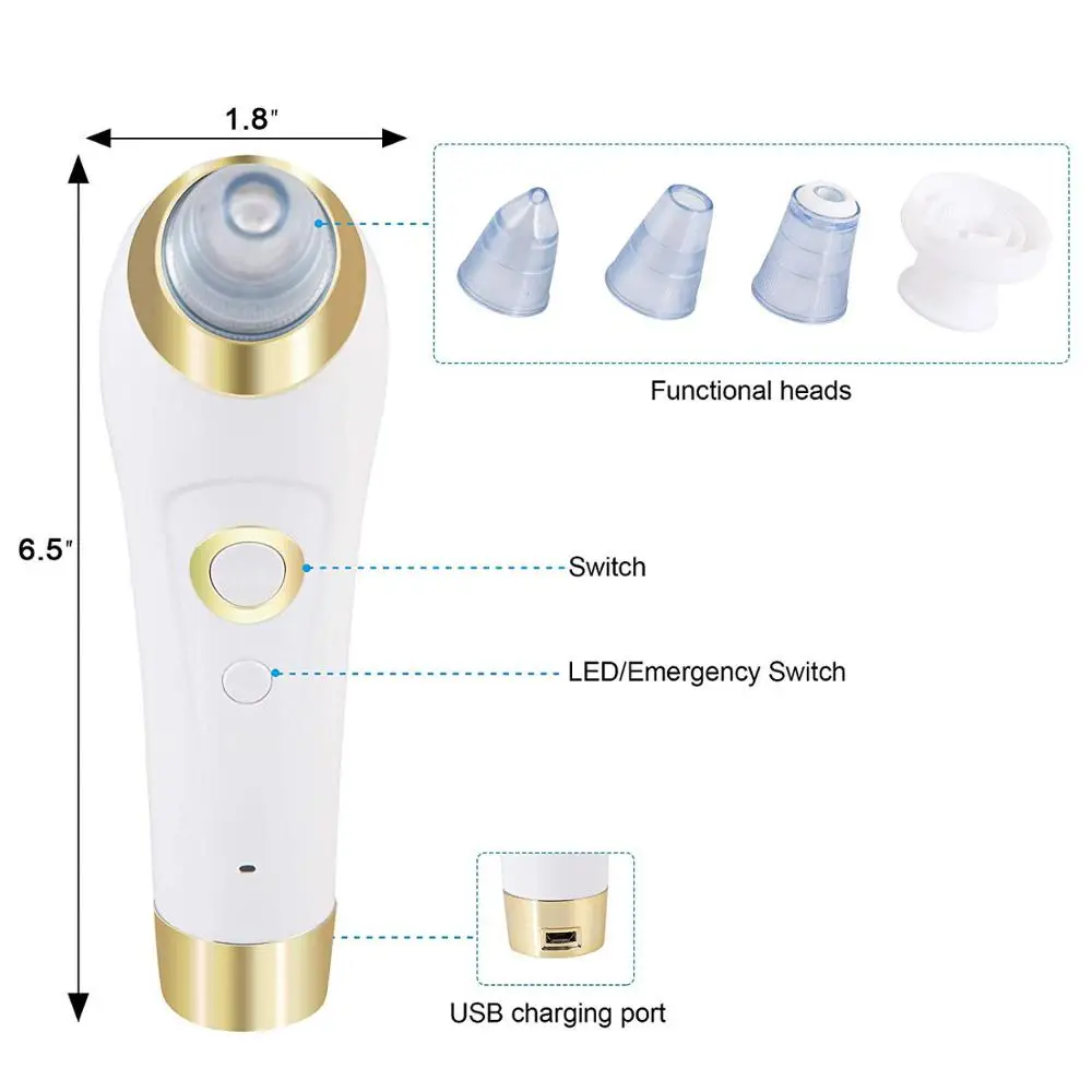 Синий светильник электрическая вакуумная машина для очистки лица от акне