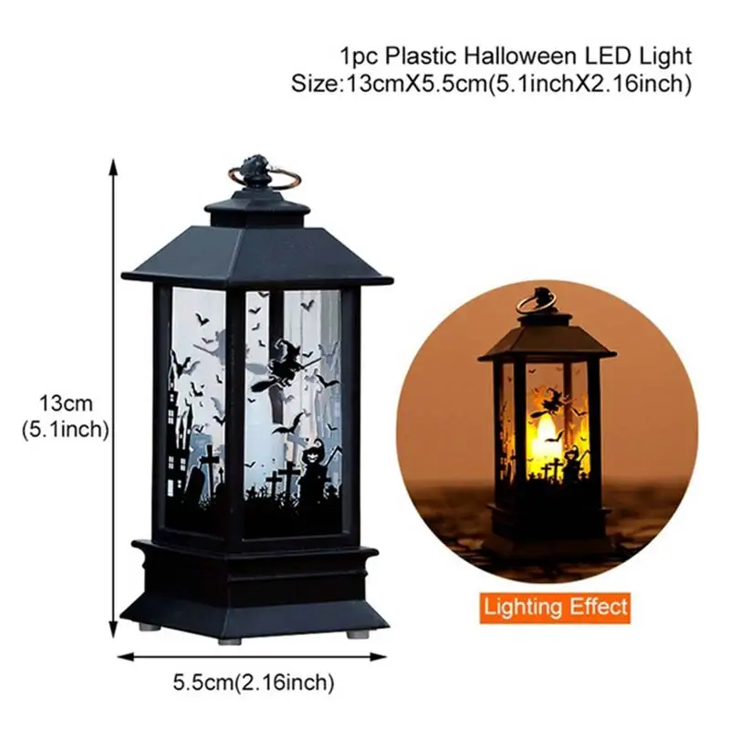 1 шт. портативная квадратная лампа для Хэллоуина имитация маленькой масляной