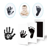 non toxic baby footprint imprint kit newborn baby souvenir ink pad storage memento handprint casting infant clay toy gifts