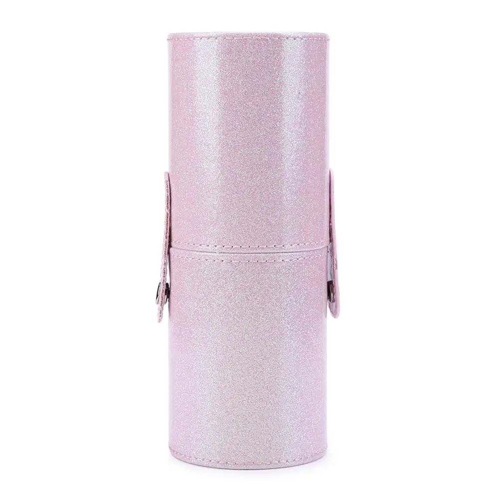 S Pink 18x7cm Модный держатель для макияжа, чехол из искусственной кожи, дорожная подставка для ручек, для хранения, косметические кисточки, кисточки в сумке, органайзер, инструменты для макияжа - Цвет: S Pink 18x7cm