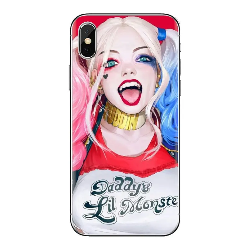 Крышка корпуса TPU Харли Куинн самоубийцы отряд для samsung Galaxy S2 S3 S4 S5 мини S6 S7 край S8 S9