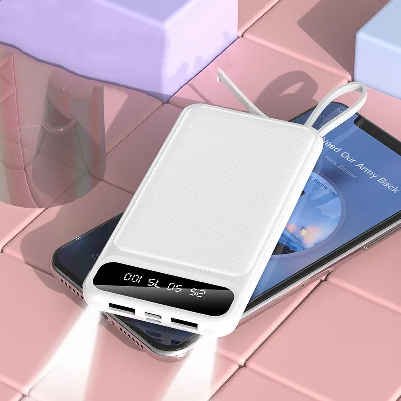 

Power Bank30000mah External Battery PoverBank USB LED Powerbank Portable Mobile phone Charger for XiaomiMI with phone table
