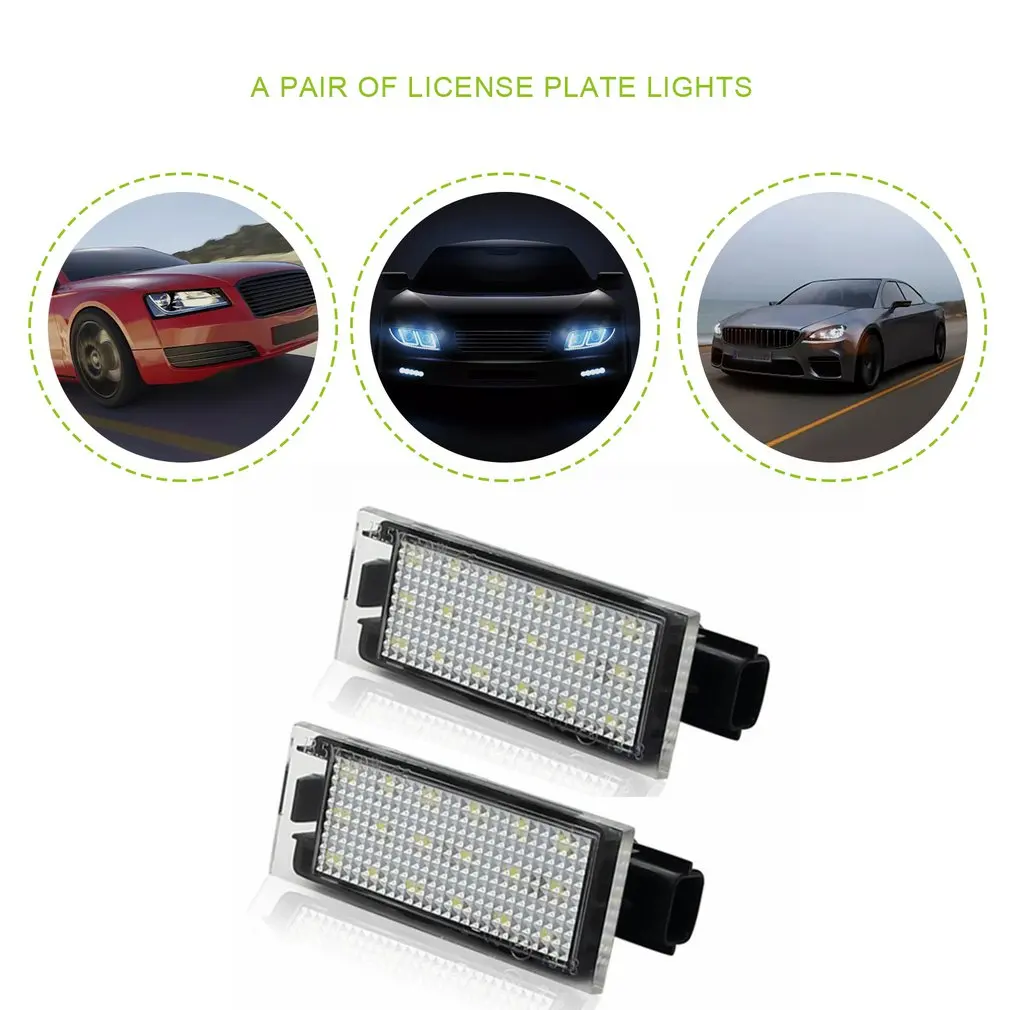 

2Pcs/set License Plate Light Lamp Housing Parking Light Car Modification Part For Clio Megane Twingo Lagane