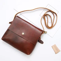 simple and casual ladies summer light natural real leather small shoulder bag daily outdoor weekend cowhide mini messenger bag