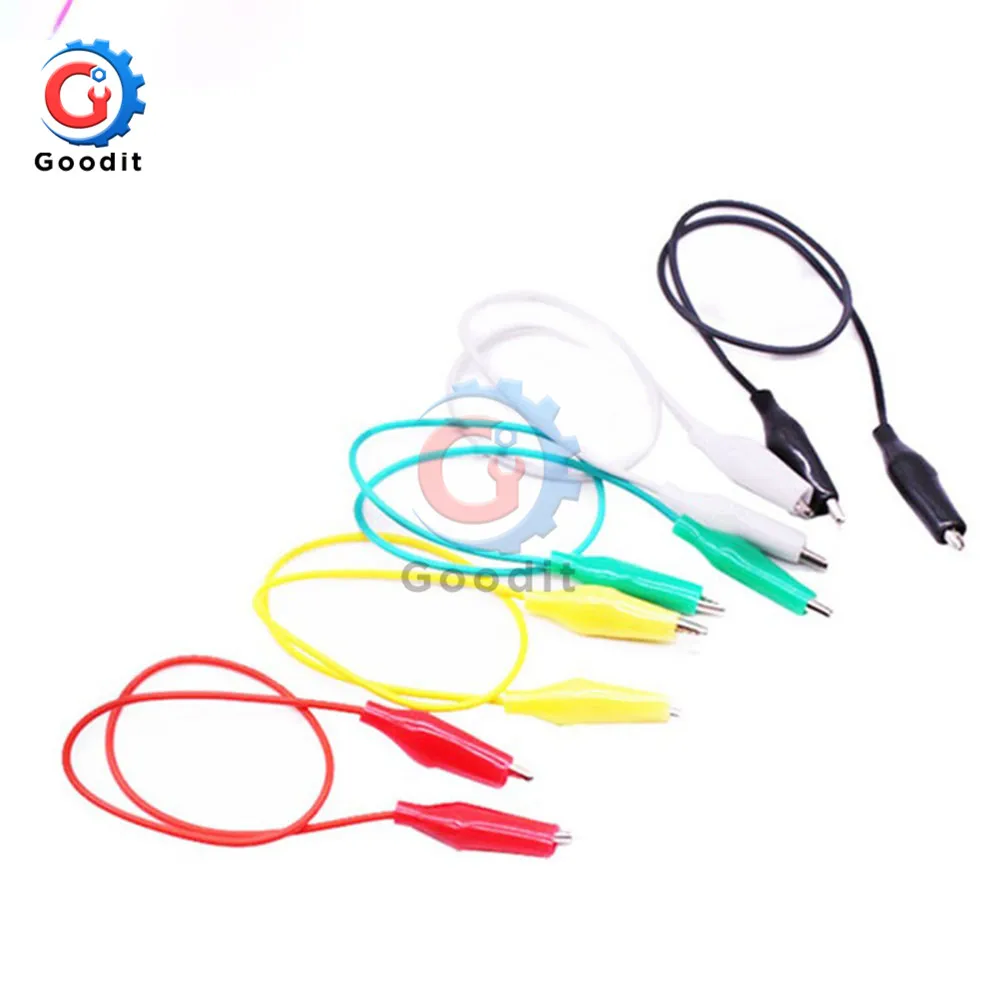 10 шт. Средний крокодил кабель с двойным концом зажимы типа провода Тесты провод