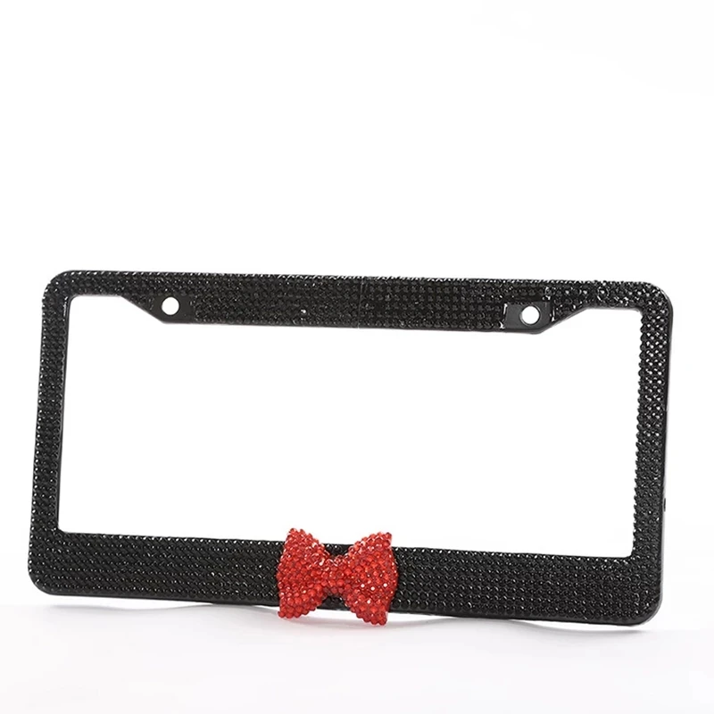 

License Plate Frame Bling Rhinestone License Plate Frame Front And Back Panel Frame For Car Number Plate Holder Cover 310*160MM