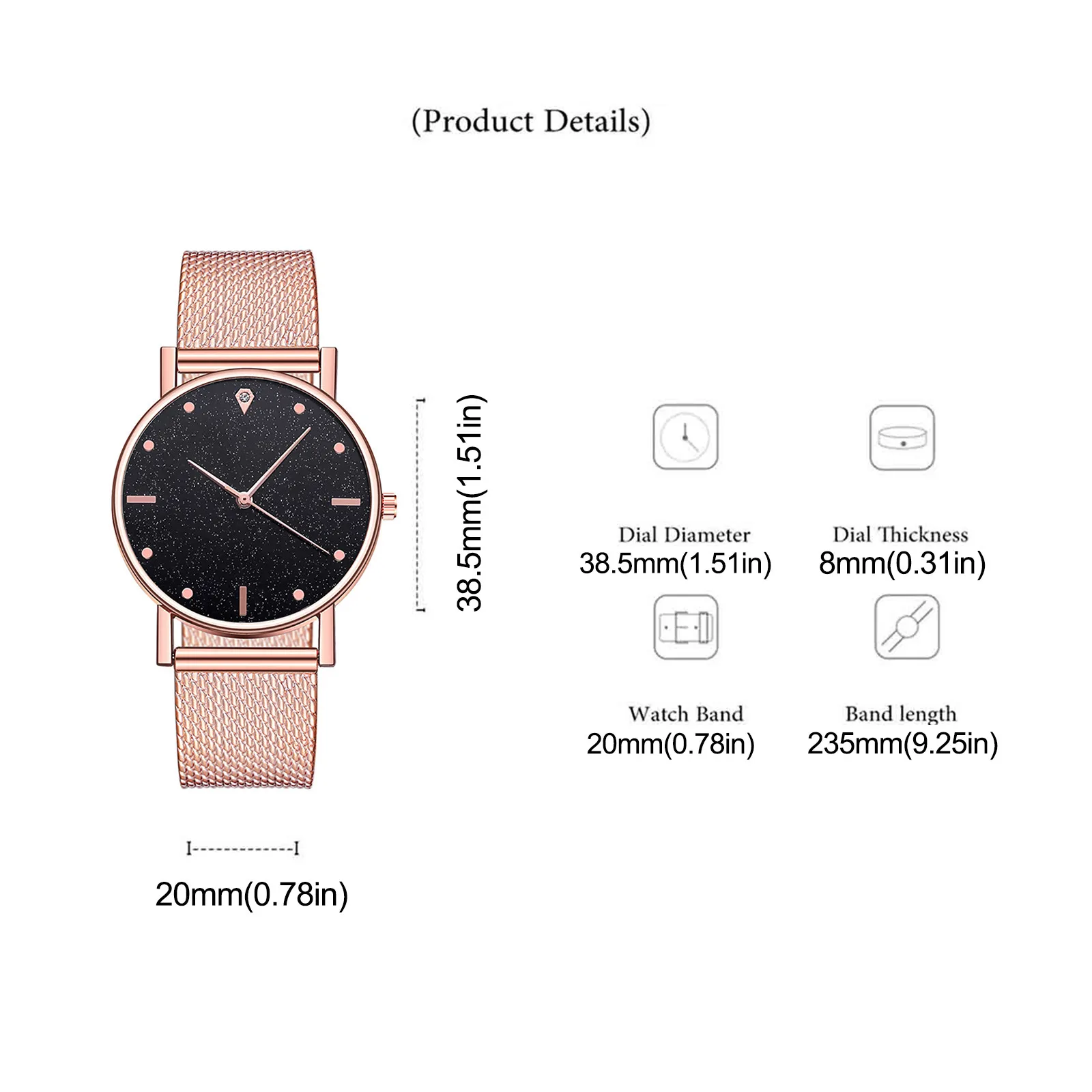 

Fashion Star Sky Exquisite Diamond Retro Silicone Ultra Thin Mesh Belt Quartz Women Waterproof Watch High Quality Simple Gift